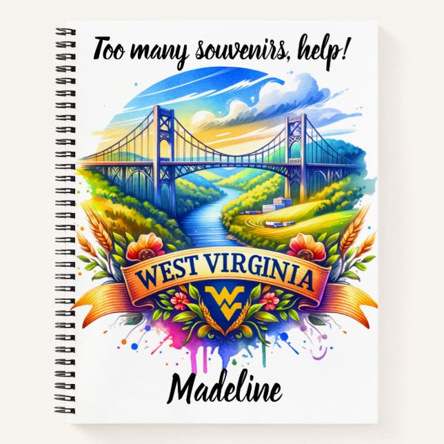 Discover the beauty of West Virginia's landscapes Notebook (Front)
