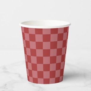 Discover the Charm of Pink and Red Chequerboard Paper Cups