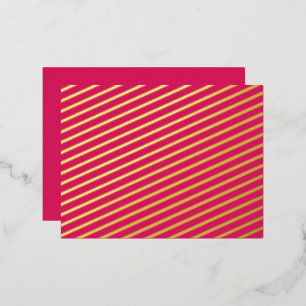 Discover the Elegance of Pink Background  Foil Holiday Postcard