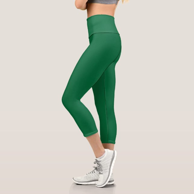 Discover the Perfect Blend of Green, Azure, Aqua,  Capri Leggings (Left)