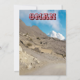 Discover the Rugged Beauty of Oman's Desert Landsc Holiday Card