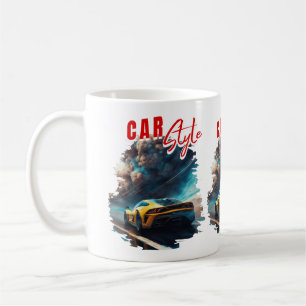 Discover the Vehicle Route: Digital Art on Coffee Mug