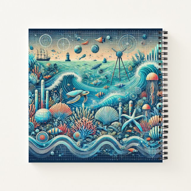 Discover the world of marine animals notebook (Back)