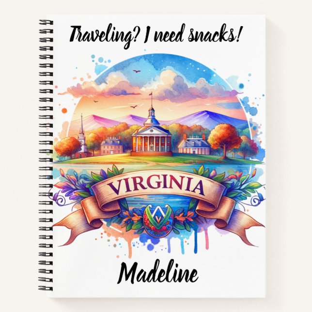 Discover Virginia's scenic charm! Notebook (Front)