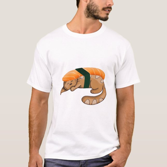 Discover Whimsical Sushi Cats: Embrace Fun Quirky T-Shirt (Front)