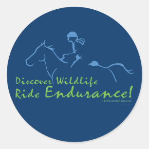 Discover Wildlife - Endurance Horse Classic Round Sticker