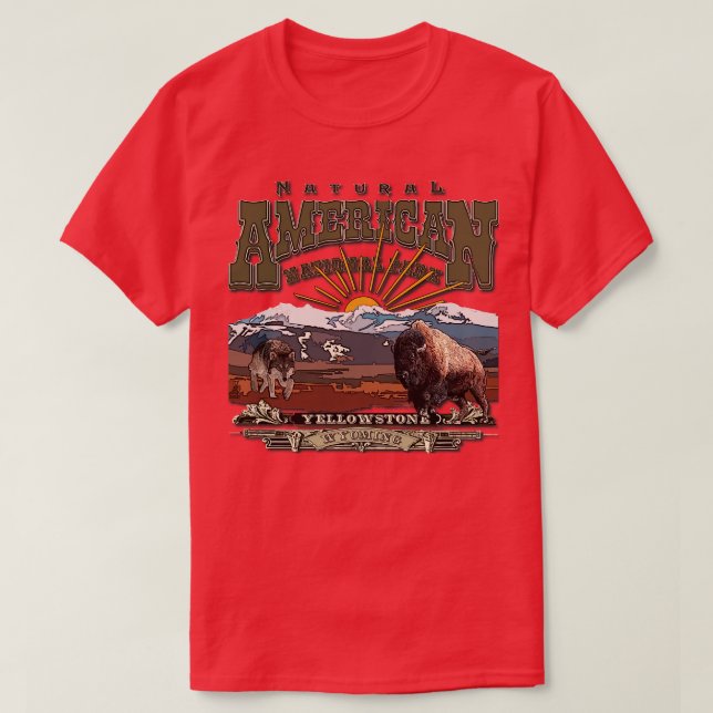 Discover Yellowstone National Park T-Shirt (Design Front)
