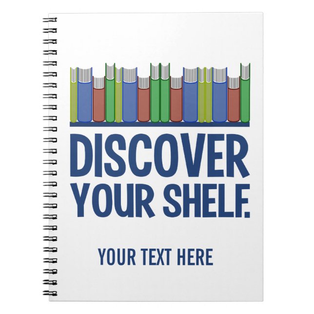 Discover Your Shelf custom notebook (Front)