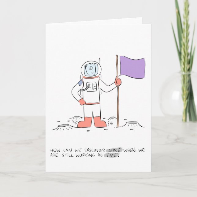 Discovering Space Greeting Card (Front)