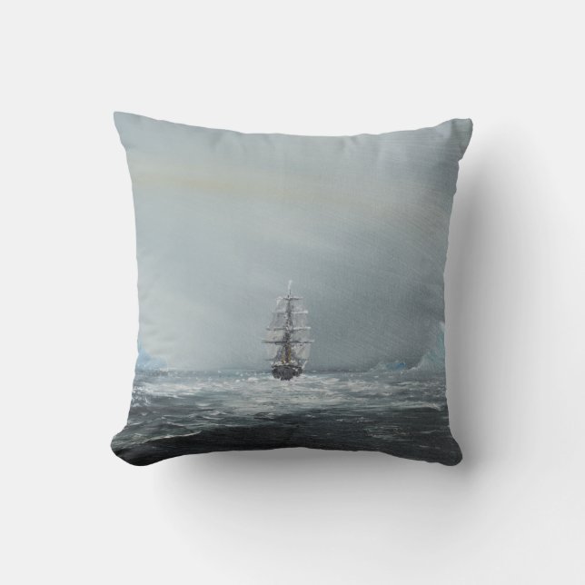 Discovery Captain Scott And Crew Cushion (Front)