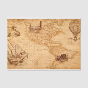 discovery map tissue paper