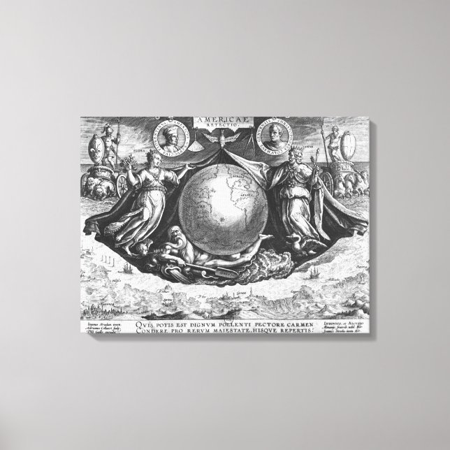 Discovery of America Canvas Print (Front)