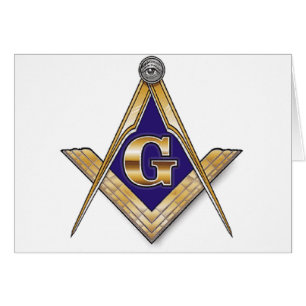 Discreet Blue Square & Compasses