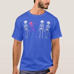 Discrete Biseual Skeleton Subtle Bi Pride Hallowee T-Shirt