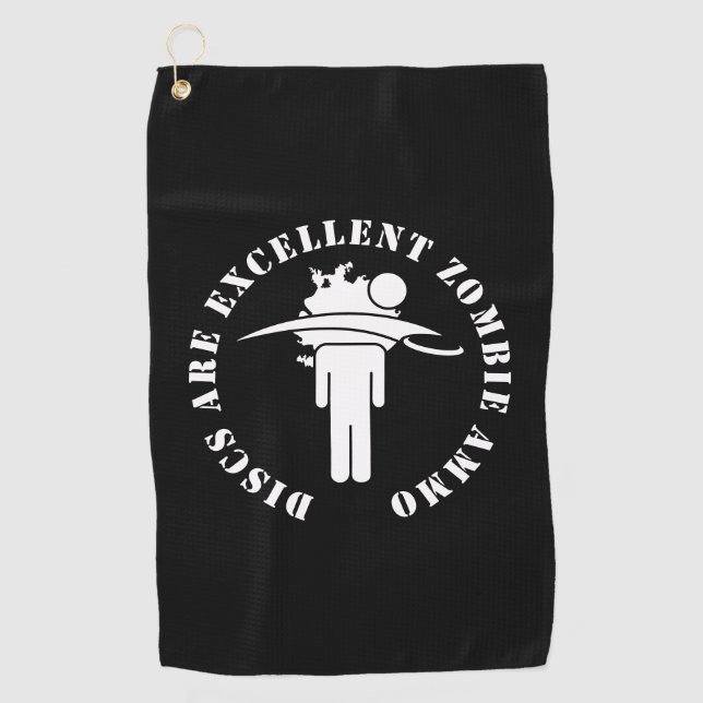 Discs are excellent Zombie Ammo Disc Golf Towel (Front)