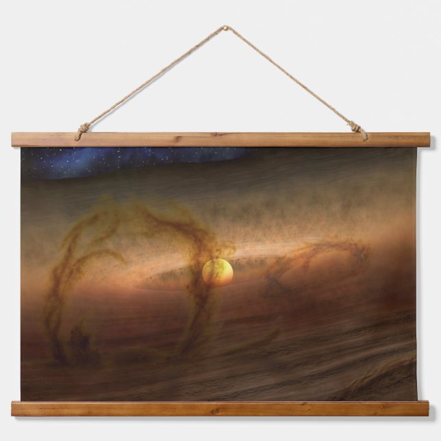 Discs Of Planet-Forming Material Circling Stars. Hanging Tapestry (Front)