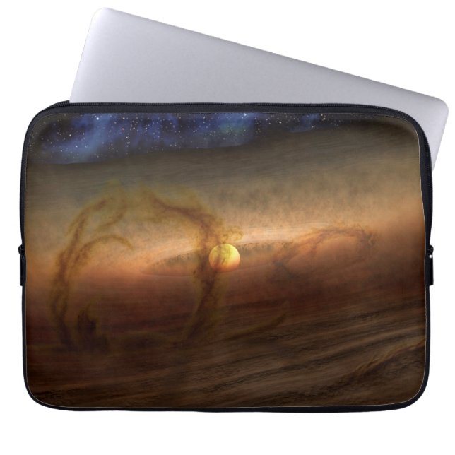 Discs Of Planet-Forming Material Circling Stars. Laptop Sleeve (Front)