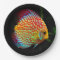 Discus aquarium fish dinner paper plate