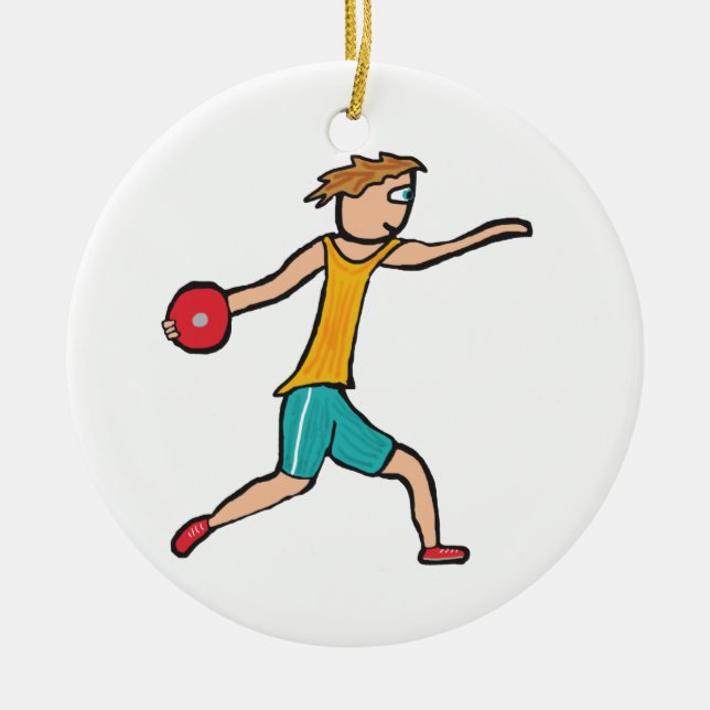 Discus Ceramic Tree Decoration (Front)