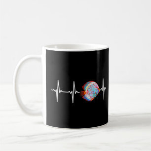 Discus Fish Heartbeat For Fishkeeping Aquarium Coffee Mug
