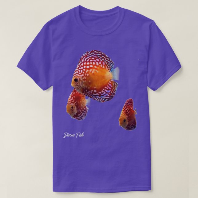 DISCUS FISH red chequerboard pigeon T-Shirt (Design Front)