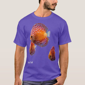 DISCUS FISH red chequerboard pigeon T-Shirt