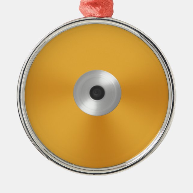 discus implement metal tree decoration (Front)