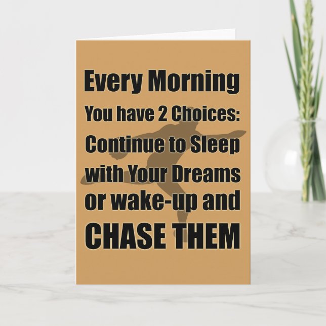 Discus Throw Inspirational Card (Front)