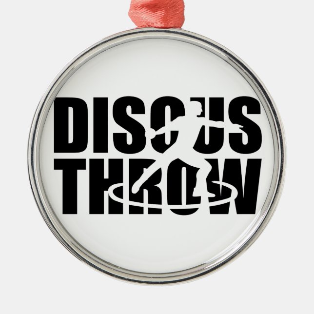 Discus throw metal tree decoration (Front)