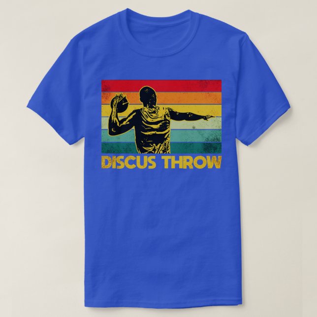 Discus Throw Retro T-Shirt (Design Front)