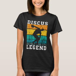 Discus Throw Vintage Retro Legend Discus Throwing  T-Shirt