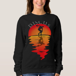 Discus Throw Vintage Sunset Discus Thrower Discus Sweatshirt