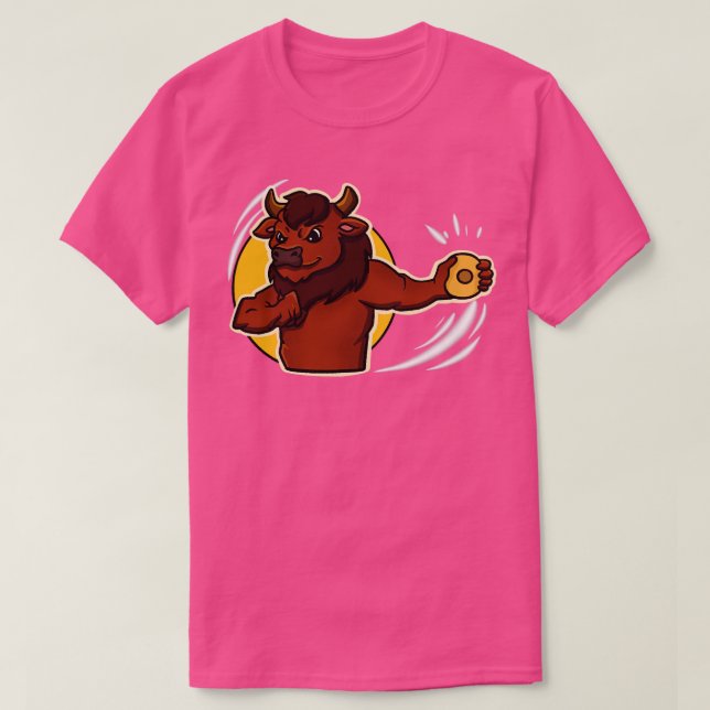 Discus Thrower Bison T-Shirt (Design Front)