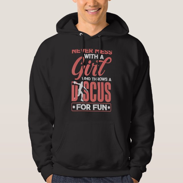 Discus Throwing Discus Thrower Track And Field Fem Hoodie (Front)