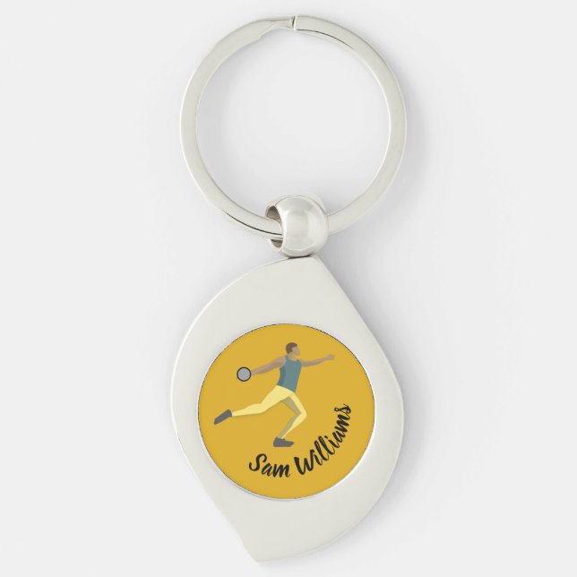 Discus Throwing Key Ring (Front)