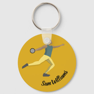 Discus Throwing Key Ring