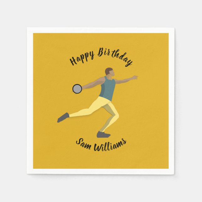 Discus Throwing Napkin (Front)