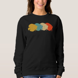 Discus Vintage Retro Pompadour Fish 60s 70s Sweatshirt