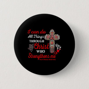 Disease Awareness Heart Disease Warrior Christ 6 Cm Round Badge