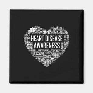 Disease Awareness Heart Gift February Wear Red Magnet