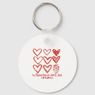 Disease Awareness Hearts I Wear Red Heart Surgery Key Ring