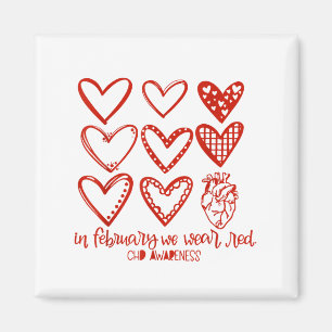 Disease Awareness Hearts I Wear Red Heart Surgery  Magnet