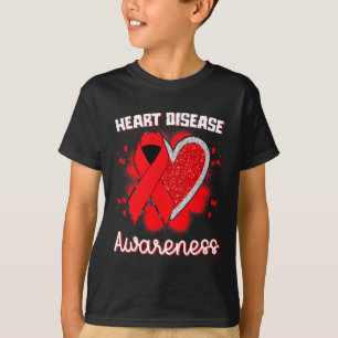 Disease Awareness I Wear Red To Fight Heart Diseas T-Shirt