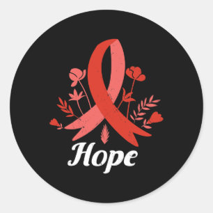 Disease Awareness Month Hope Vintage Heart Health Classic Round Sticker