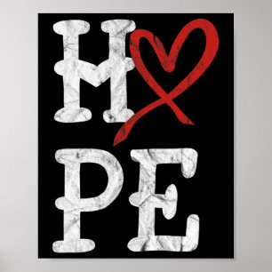 Disease Awareness Month Hope Vintage Heart Health Poster