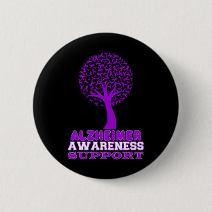 Disease Awareness Purple Ribbon Support Walk  6 Cm Round Badge