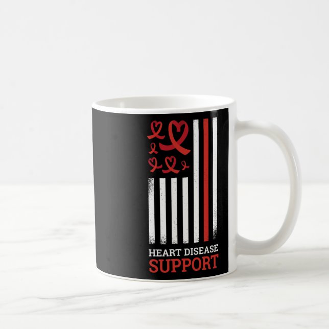 Disease Awareness Red Ribbon 2  Coffee Mug (Right)