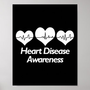 Disease Awareness Shirt For Women Heart Health Poster