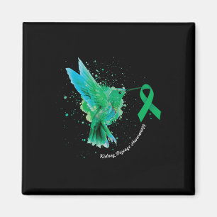 Disease Awareness Sunflower Hummingbird Gift 1  Magnet