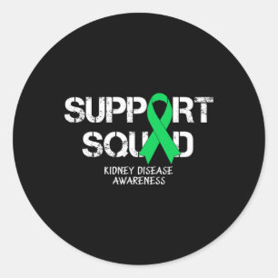 Disease Awareness Support Squad Men Women Classic Round Sticker